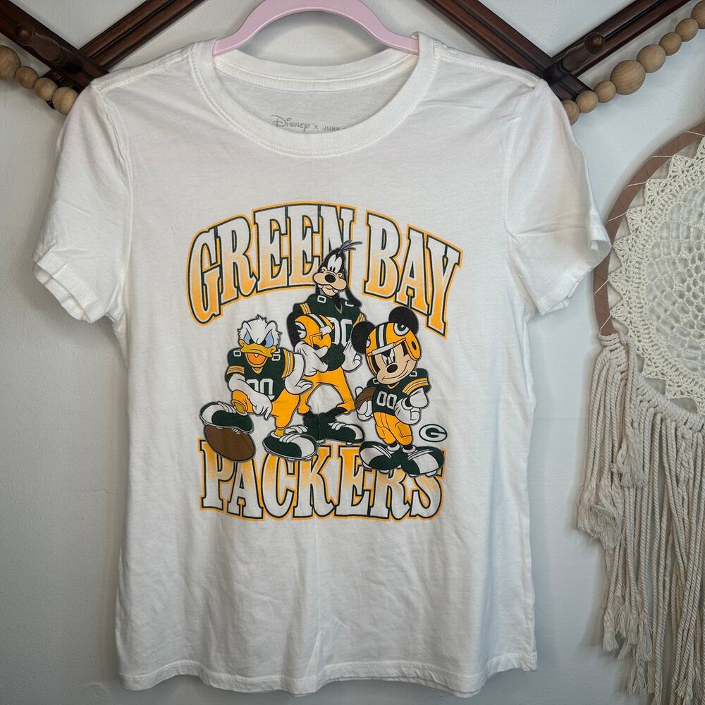 Junk Food x Disney Green Bay Packers White Graphic T